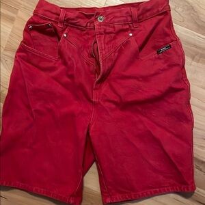 Ozark Trail Red Jean Shorts Casual Summer Essential